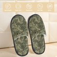 thumbnail image 2 of Balery Green Snake Skin Pantuflas de Casa de Felpa Silenciosas con Diseño Estampado, Zapatillas Cómodas Antideslizantes de Algodón para Interior-Large, 2 of 8
