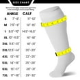 thumbnail image 2 of Mojo Compression Socks Wide Calves 3 Pairs Unisex 20-30mmHg White, 4X-Large, 2 of 5