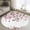 Date Red, variant on Purple Leaves 3ft Area Rug, Summer Botanical Washable Non-Slip Small Round Rugs for Entryway Bedroom Kitchen, Soft Circle Carpet for Dining Room, Playroom Nursery Rug Farmhouse Abstract Art