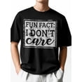 thumbnail image 2 of Camiseta informal de manga corta para hombre, con letras modernas y cuello redondo, 2 of 8