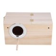 thumbnail image 2 of Caja nido para cría de aves, casa de madera para reproducción de loros, apertura derecha, tapa superior abatible, incluye base y tornillos, 2 of 8
