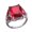 Red, variant on Women's Fashion Natural Ruby Horse Eye Ring