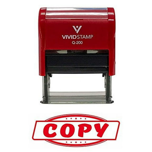 Copy Designer Office Self-Inking Office Rubber Stamp (Red) - Medium