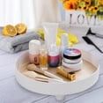 thumbnail image 4 of DOLITY European Retro Vanity Tray Dressing Table Jewelry Cosmetic Perfume Storage Key Tray Decoration Display Home Ornament White, 4 of 8