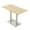 Blonde Surfside Ash w/Silver Base, variant on 70" Large Rectangle Bistro Height Table Double Metal Base Bar Table