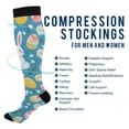 thumbnail image 2 of FORMRS Womens Knee High Socks Casual Long Thick Travel Daily Wear, 1 Pair, Blue Easter Bunny, 2 of 6