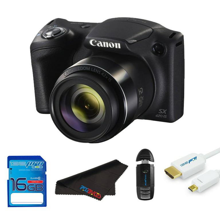 Canon PowerShot SX420 IS Digital Camera + SD Card + Pixi Basic