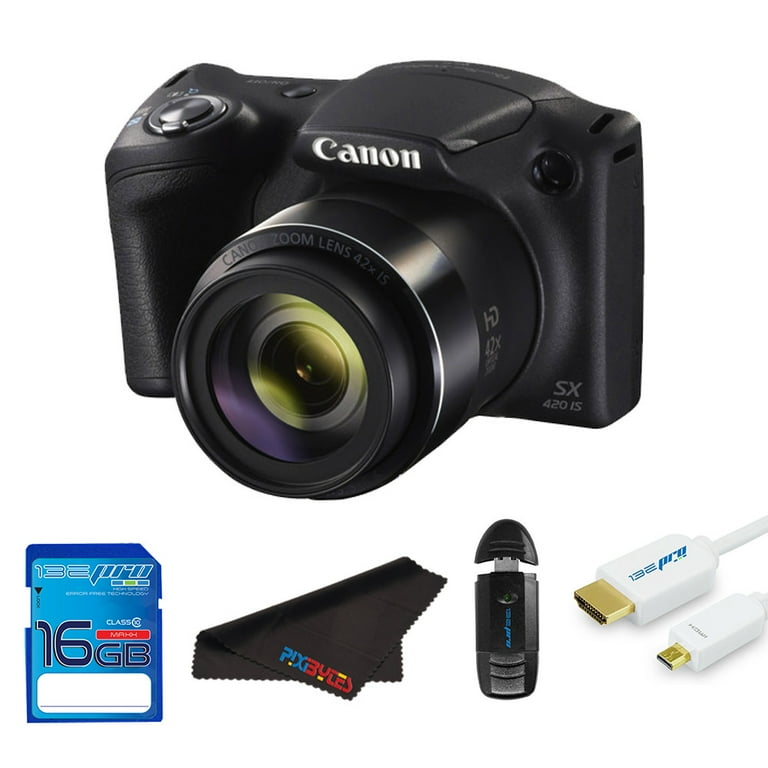 Canon PowerShot SX420 IS Digital Camera + SD Card + Pixi Basic