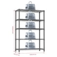 thumbnail image 3 of IZEUK 5-Tier Heavy Duty Metal Shelves, 47.2" W x 17.7" D x 72.3" H, Adjustable Industrial Storage Rack for Garage Basement Warehouse, 1750 lbs Capacity, Black, 3 of 7