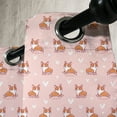 thumbnail image 3 of Ambesonne Dog Lover Grommet Curtain, Little Corgis, 50" x 120", Coral Orange White, 3 of 6