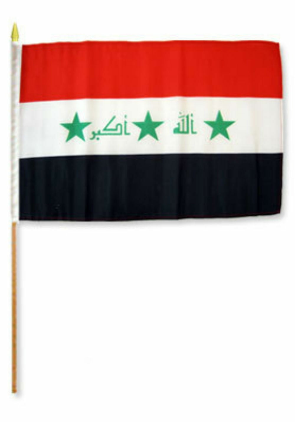 12x18 12"x18" Iraq Stick Flag wood staff 