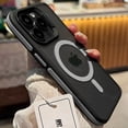 thumbnail image 1 of Luxury Matte Frosted Bicolor Magnetic Phone Case For iPhone 16 15 14 13 12 Pro Max Plus Translucent Wireless Charge Hard Cover white For iPhone 16 ProMax, 1 of 6