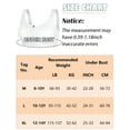 thumbnail image 7 of Aivtalk Girls Training Sports Bras 8-14 Zip Front Closure No Underwire Bralettes Breathable Soft Comfort Bra White L, 7 of 7
