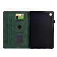 thumbnail image 5 of Embossed Folio Flip Smart Case for Samsung Galaxy Tab A9 8.7" 2023 SM-X110 / SM-X115, Premium PU Leather Kickstand Card Slots Magnetic Auto Sleep / Wake with Pen Slot Case for Tab A9 2023, Green, 5 of 5