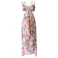 thumbnail image 2 of Vestido largo boho floral maxi dividido para mujer, talla S METRO Zulema  vestido largo, 2 of 8
