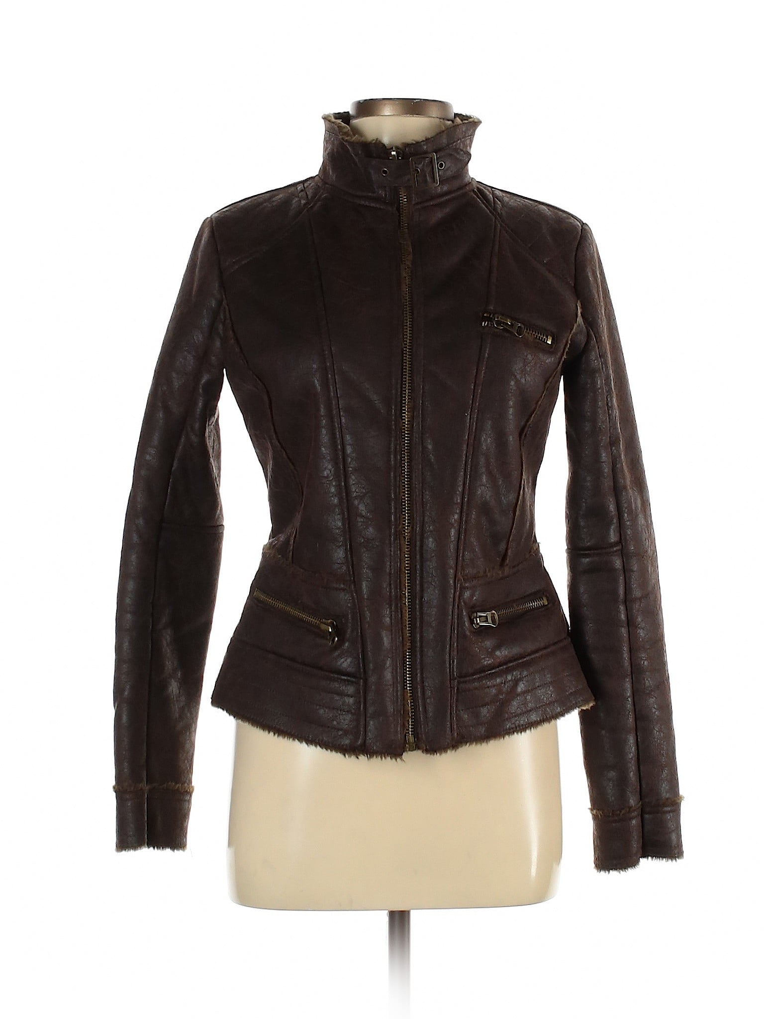 zara basic faux leather jacket
