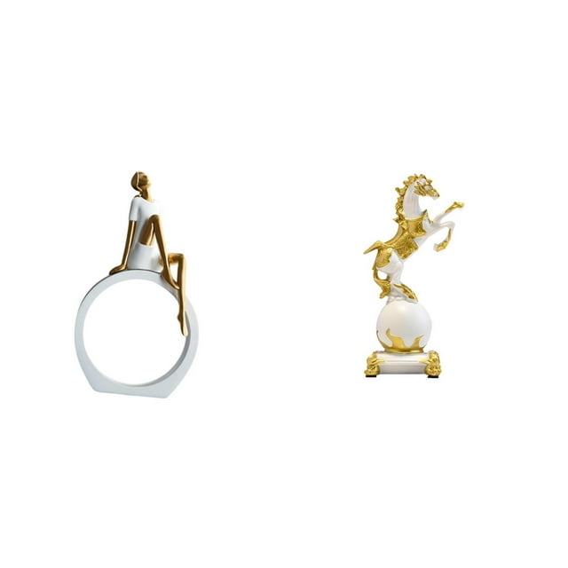 Figura Abstracta De Caballo Para Niña, Estatua De Mujer, Centro De Mesa, Dormitorio, Regalo Para Lectores, Estantería, Escultura De Granja, Colección Moderna Y Versátil, Adorno De Animal