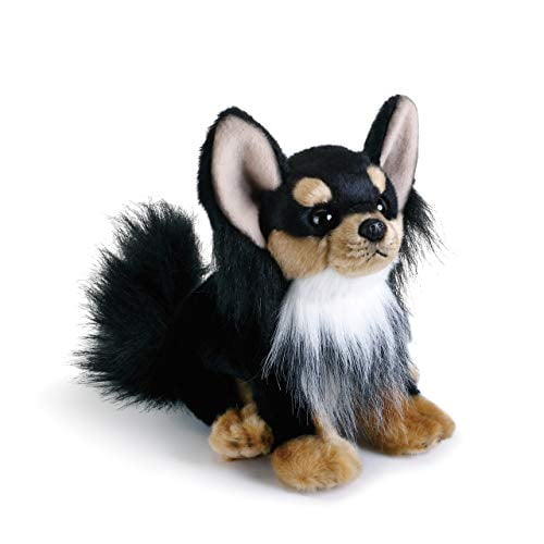 DEMDACO Black LongHaired Chihuahua Children's Plush Beanbag Stuffed