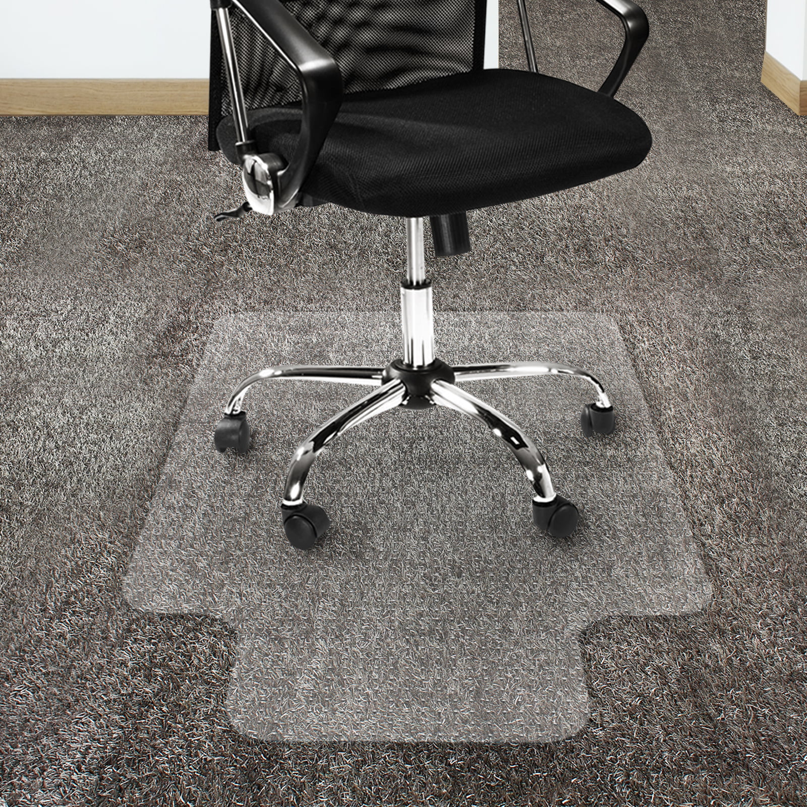 Multiple Sizes Eco-Friendly Series Chair Floor Protector PET 100% Recycled Translucent Floor Mat for Office or Home Use Office Marshal Chair Mat for Carpet