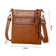 thumbnail image 2 of Laklulu Bolsos cruzados pequeños de piel sintética para mujer, bolso cruzado, bolsos de hombro con múltiples bolsillos con cremallera, 2 of 6