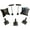 Gun-metal Grey, variant on N'icePackaging 7 Piece Gun-Metal Steel Grey Leatherette Jewelry Display Set - 2 Earring Stands - 3 Ring Displays - 2 Watch/Bracelet Pillows - for Sales/Display/Home Crafts