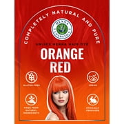 Orange Red | 100% Natural Hair Dye Kit | Vibrant Colors with Pure Henna & Herbal Mix | Ammonia-Free & Chemical-Free Hair Coloring