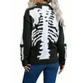 thumbnail image 2 of EMMIOL Skeleton Graphic Fall Sweater for Women Y2K Retro Black Long Sleeve Chunky Knit Pullover with Bone Print, 2 of 7