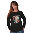 thumbnail image 4 of Betty Boop Traditional Tattoo Cutie Women Plus Size Crewneck Sweatshirt Brisco Brands 2X, 4 of 5