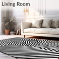 thumbnail image 2 of ODIKA 8'x10' Machine Washable Non-Slip Area Rug, Wave Doormat with Bold Contrast Design High Traffic Rug, Black, 527208, 2 of 7