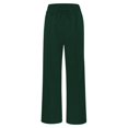 thumbnail image 7 of NOLDARES Wide Leg Dress Pants for Women Business Casual Elastic Waist Comfy Work Pants Baggy Lounge Pants Trousers with Pocket(Green,L), 7 of 7