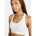 thumbnail image 3 of No Boundaries Cotton Stretch Ribbed Racerback Bralette, Women's XS-3XL, 3 of 4