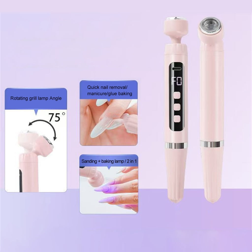 UV LED Nail Lamp with Electric Nail File Nail Dryer UV Nail Light with Electric Nail Drill Machine 2 in 1 Nail Art Tools