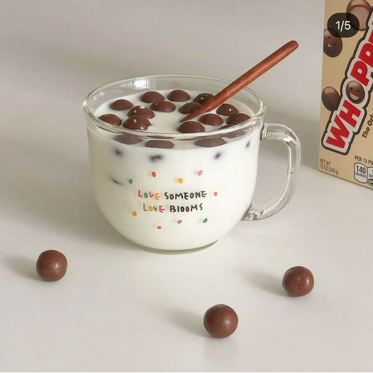 Glass Coffee Mug with Handle Glass Jumbo Coffee Cups Clear Coffee Mug for  Cappuccino, Coffee, Latte, Cereal, Milk, Ice Cream 