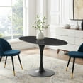 thumbnail image 6 of Modway Lippa 54" Oval Artificial Marble Dining Table in Black Black, 6 of 6