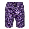 thumbnail image 3 of Goofa Purple Leopard Printed Mens Swim Trunks Summer Quick Dry Short Beach Swimwear Bathing Suits-X-Large, 3 of 9