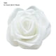 thumbnail image 5 of Paquete de 50 flores artificiales Yuarrent espuma PE rosas simulación realistas decoraciones boda Blanco JJ18310-05, 5 of 6