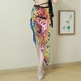 thumbnail image 1 of Conjunto de toalla de cadera de sirena para danza del vientre, toalla de cintura de cadera con lentejuelas sexy, falda larga con cuentas, 1 of 5