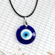thumbnail image 1 of Collar con colgante de ojo de cristal de 3 cm, joyería de cristal de ojo del diablo de Europa y América, 1 of 6