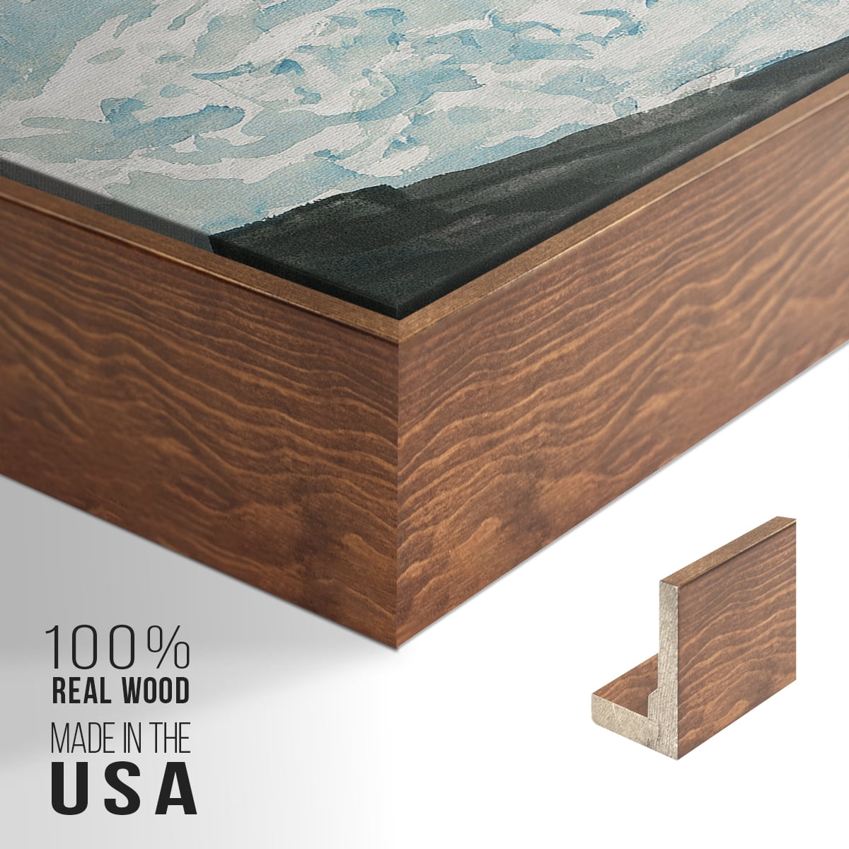 Vintage Landscape-CXXXV By Wexford Home Framed in Walnut Wood Gallery Wrapped Canvas 17 in. x 25 in.