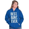thumbnail image 4 of Best Aunt Ever Cute Favorite Auntie Zip Hoodie Sweatshirt Women Brisco Brands S, 4 of 6