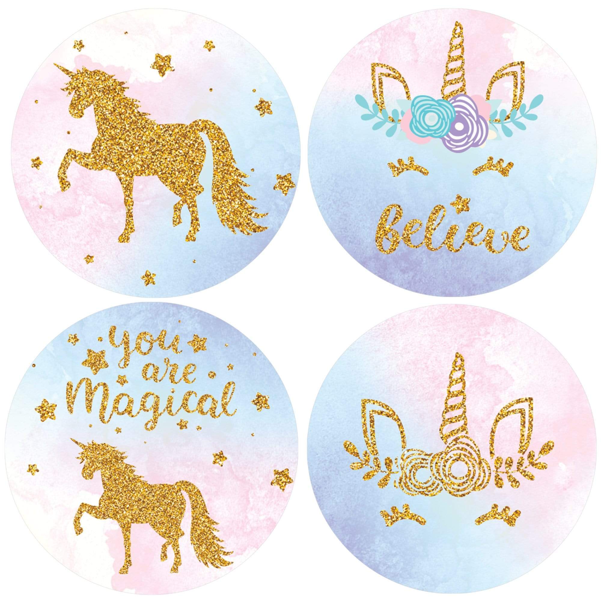 Paper & Party Supplies Unicorn Stickers • Unicorn Labels • Cute Unicorn ...
