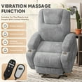 thumbnail image 5 of Homall Power Lift Recliner with Eight Vibrating Massages Ergonomic Single Sofa with Side Pocket and Soft Corduroy for Elderly,Corduroy Gray, 5 of 7