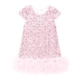 thumbnail image 2 of XIMIN Toddler Girls Sequin Party Dress Sparkly Gown Dresses Formal Birthday Special Occasion Fancy Pageant Dresses Kids A-Line Formal Birthday Dress, 2 of 7