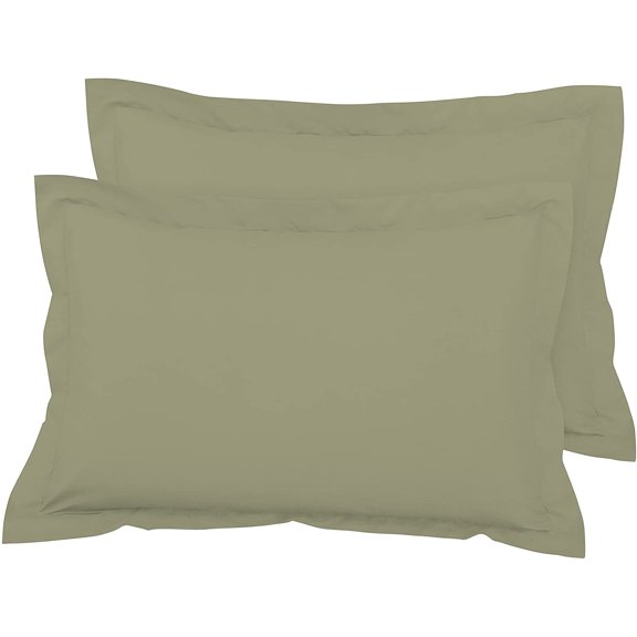 Royale Linens Pillow Shams 2 Pack Standard Size 20x26 Inch - Brushed 1800 Microfiber - Bed Pillow Shams, Wrinkle & Fade Resistant Super Soft and Cozy - Envelope Closure - Oxford Pillowcase (Std,Sage) Sage Green Standard (20'x26')