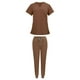 thumbnail image 5 of Uniforme Médico Conjunto Enfermera Top Pantalones Enfermería Médicos Ropa Uniforme Trajes De Trabajo L Marrón, 5 of 8