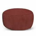 thumbnail image 1 of Faux Suede Ottoman Pouf, Digitally Printed Weathered Texture, Decorative Soft Foot Rest with Removable Cover Living Room Dorm and Office Furniture, Persian Orange, by Ambesonne, 1 of 4