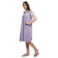 thumbnail image 2 of Moomaya Printed Short Sleeve Nursing Cotton Poplin Womens Sleepwear Night Gown, 2 of 5