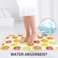 thumbnail image 6 of Bathroom Rugs Sets 3 Piece - lemon orange Absorbent Non Slip Bath Mats, U-Shape Toilet Lid Cover, Contour Mat, Soft Washable Shower Mats Bath Rug Mat for Bathroom Tub Toilet, 6 of 7