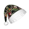 thumbnail image 2 of Cauagu Watercolor Tropical Flowers for Adult Christmas Hat,1-Pack Xmas Holiday Hat Santa Hat for Women & Men Festive Headwear Accessories Fit for Christmas/New Year/Party, 2 of 6