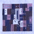 thumbnail image 1 of Ahgly Company Indoor Square Abstract Blue Contemporary Area Rugs, 6' Square, 1 of 4